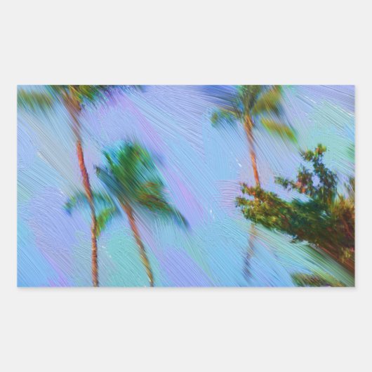 Sticker Rectangulaire Art hawaïen (Devant)