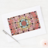 Sticker Rectangulaire Art inspiré par l'Afrique Imprimé- Design géométri (Enveloppe)