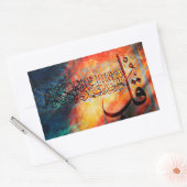 Sticker Rectangulaire Art islamique Calligraphie arabe Surah Al-Ikhlas (Enveloppe)