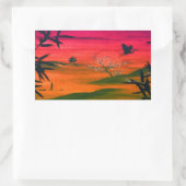 STICKER RECTANGULAIRE ART JAPONAIS (Sac)