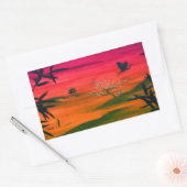 STICKER RECTANGULAIRE ART JAPONAIS (Enveloppe)
