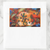 Sticker Rectangulaire Art Kokopelli (Sac)