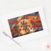 Sticker Rectangulaire Art Kokopelli (Enveloppe)