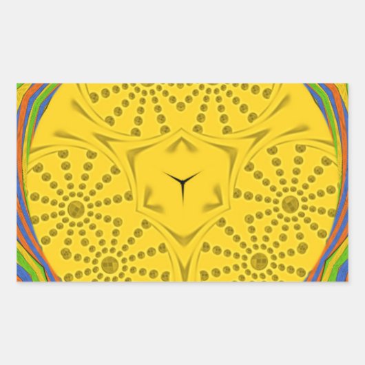 Sticker Rectangulaire Art Motif Égyptien Imprimer À damiers Conception C (Devant)