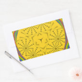 Sticker Rectangulaire Art Motif Égyptien Imprimer À damiers Conception C (Enveloppe)