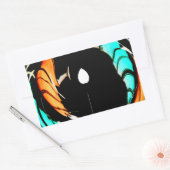 Sticker Rectangulaire Art Motif traditionnel africain Imprimer (Enveloppe)