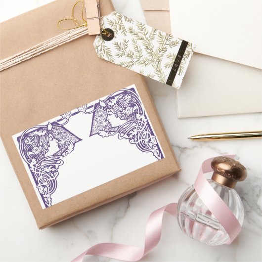 Sticker Rectangulaire Art Nouveau Dames personnalisables (Cadeaux)