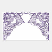 Sticker Rectangulaire Art Nouveau Dames personnalisables (Devant)