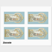 Sticker Rectangulaire Art Nouveau vintage, Holland Levensverzekering (Feuille)