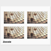 Sticker Rectangulaire Art numérique de chien cool (Feuille)