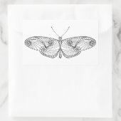 Sticker Rectangulaire Art papillon inspiré (Sac)
