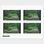 Sticker Rectangulaire Art raffiné avec des mots de sagesse (Feuille)