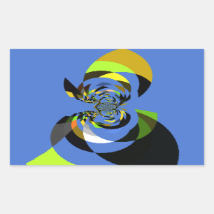 Sticker Rectangulaire Art Vector Design pour femme africaine Imprimer