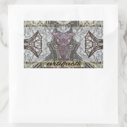 Sticker Rectangulaire artefacts guide masqué (Sac)