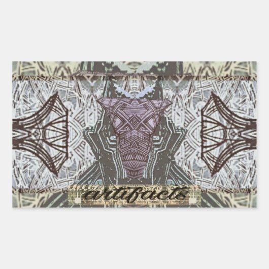 Sticker Rectangulaire artefacts guide masqué (Devant)