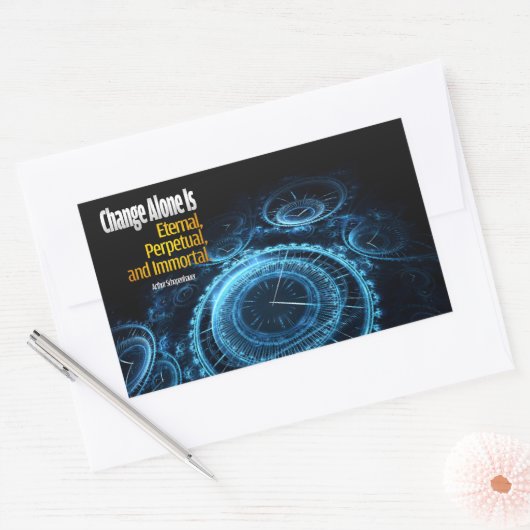 Sticker Rectangulaire Arthur Schopenhauer Citation Inspirationnelle "Cha (Enveloppe)