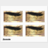 Sticker Rectangulaire Artiste de maquillage professionnel Eyelash Boutiq (Feuille)