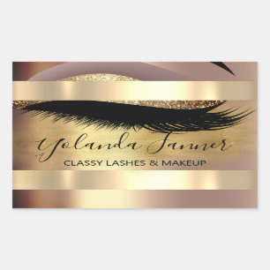 Sticker Rectangulaire Artiste de maquillage professionnel Eyelash Boutiq