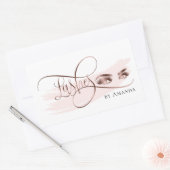 Sticker Rectangulaire Artiste maquillage Eyelashes Rose Gold Beauté Salo (Enveloppe)