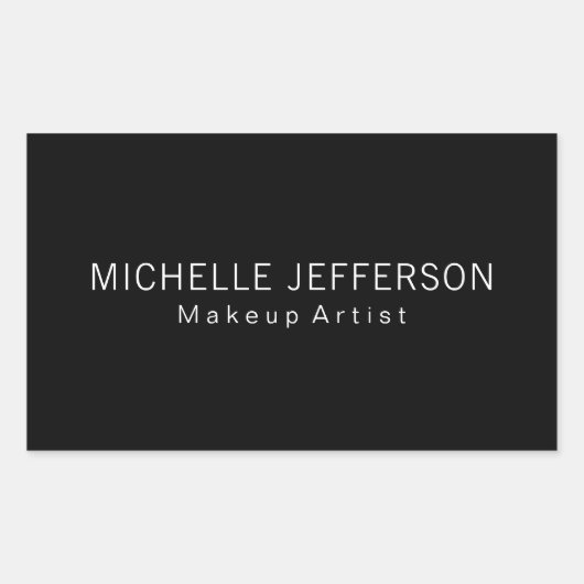 Sticker Rectangulaire Artiste maquillage noir et blanc Entreprise unique (Devant)