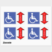Sticker Rectangulaire "Ascenseur en fauteuil roulant en service" (Feuille)