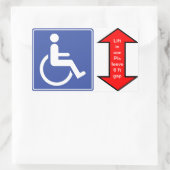 Sticker Rectangulaire "Ascenseur en fauteuil roulant en service" (Sac)