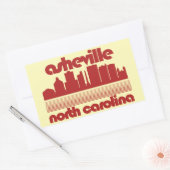 Sticker Rectangulaire Asheville, Caroline du Nord (Enveloppe)