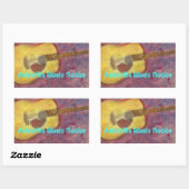 Sticker Rectangulaire Asheville Music Rocks (Feuille)