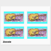 Sticker Rectangulaire Asheville Rocks (Feuille)