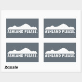 Sticker Rectangulaire Ashland Oregon S'Il Vous Plaît (Feuille)