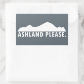 Sticker Rectangulaire Ashland Oregon S'Il Vous Plaît (Sac)