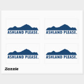 Sticker Rectangulaire Ashland Oregon S'Il Vous Plaît (Feuille)