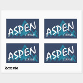 Sticker Rectangulaire Aspen Colorado (Feuille)