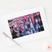 Sticker Rectangulaire Assez mignonne pourpre Cendres Gris et Noir Aquare (Enveloppe)