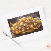Sticker Rectangulaire Assiette de Poutine (Enveloppe)