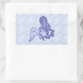 Sticker Rectangulaire Assis Mermaid bleu (Sac)