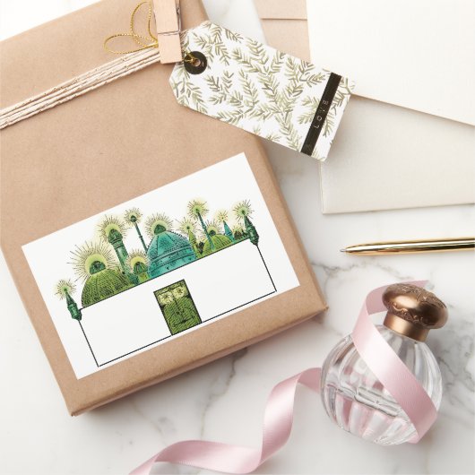 Sticker Rectangulaire Assistant vintage d'Oz, La Ville d'Émeraude (Cadeaux)