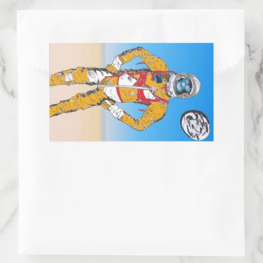 Sticker Rectangulaire Astro Lucha (Sac)