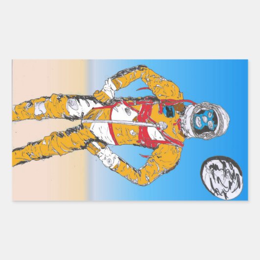 Sticker Rectangulaire Astro Lucha (Devant)