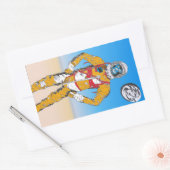 Sticker Rectangulaire Astro Lucha (Enveloppe)