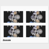 Sticker Rectangulaire astronef mission solar system planar (Feuille)