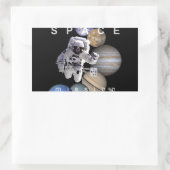 Sticker Rectangulaire astronef mission solar system planar (Sac)