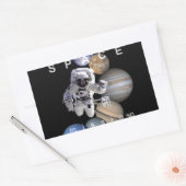 Sticker Rectangulaire astronef mission solar system planar (Enveloppe)