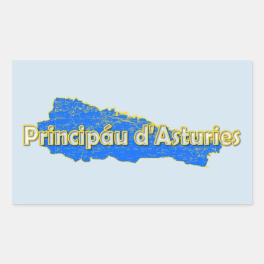 Sticker Rectangulaire Asturies (Devant)