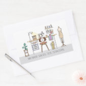 Sticker Rectangulaire Atelier de couture sur mesure Seamstress (Enveloppe)