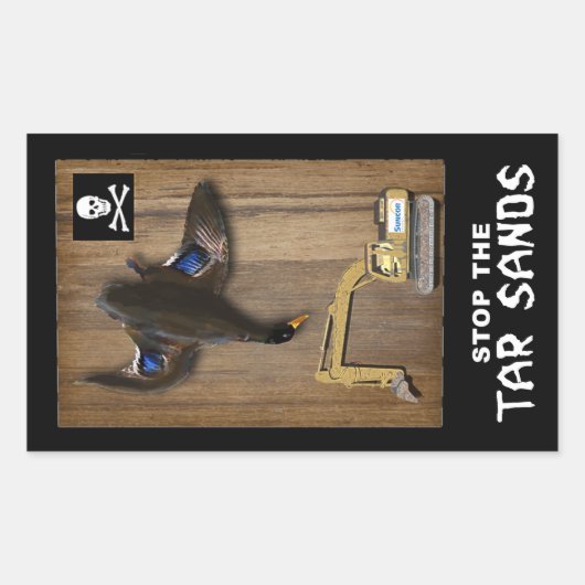 Sticker Rectangulaire Athabasca Tar Sands Duck Mount (Devant)