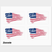 Sticker Rectangulaire Athée américain (Feuille)