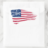 Sticker Rectangulaire Athée américain (Sac)