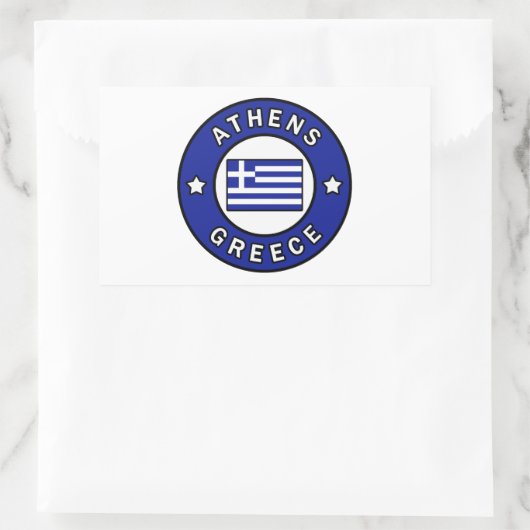 Sticker Rectangulaire Athènes Grèce (Sac)