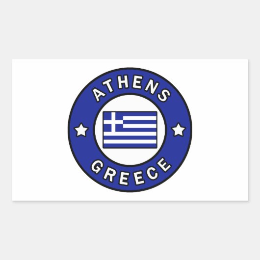 Sticker Rectangulaire Athènes Grèce (Devant)